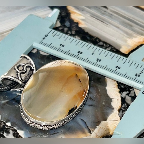 Montana Fire Agate Pendant 1 1/2”x 1 1/2” - Picture 15 of 17